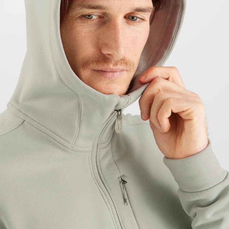 Casaco Salomon Essential Warm Fleece Masculino Menta | PT M95382